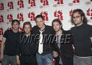 Keith Collins with "ISM" rock band at the 2007 Tourette Syndrome Celebrity Fundraiser in NY (photo credit Bennett Raglin WireImage.com)

