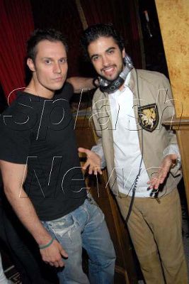 Keith Collins and DJ Cassidy at Antik Lounge NYC (photo credit Derek Storm SplashNews.com)
