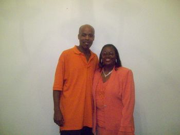 Sharrick Sanders of "Sharrack Promotions" with Pat Artison
