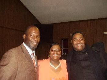 Pat with James Clay of the Gospel Consolators & Rev. Danny Bell of the Memphis Harmonizers
