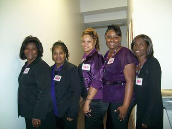 Some of the Bell Singers Booster Club members: Peggy, Dee Dee, Quita, Tonya & Helen
