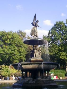 Angel Fountain, Central Park, New York.
