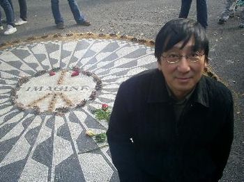 Paying respect to John Lennon.
