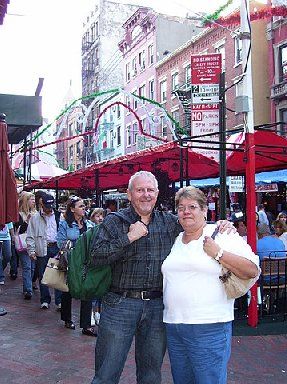 Joe and his cousin Marge at the San Gennaro Festival
