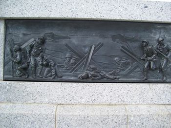 Battle scene at WW II Memorial
