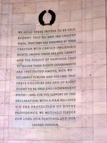 The Declaration of Independence - Thomas Jefferson's important words
