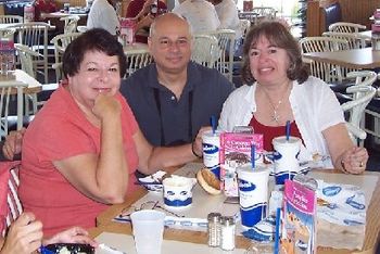 Karen, Jordan and Linda at Culver's in Milwaukee, WI
