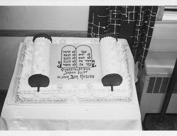 Jordan's Bar Mitzvah cake October 31, 1964
