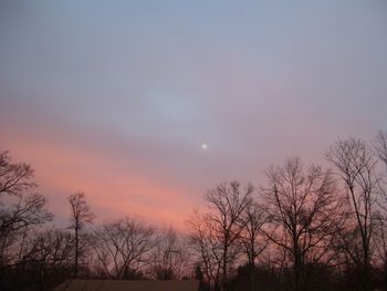 Pastel sunset with moon
