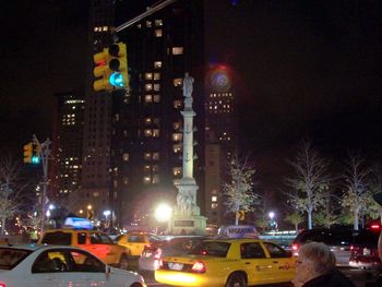 Columbus Circle traffic - monument in the background
