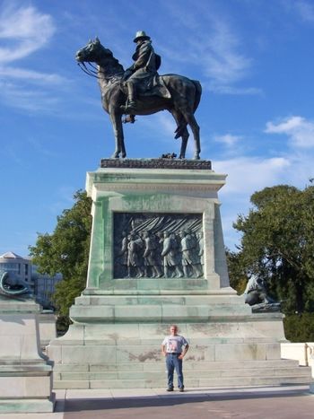 Joe with Ulysses S. Grant (plaza in front of Capitol Building)
