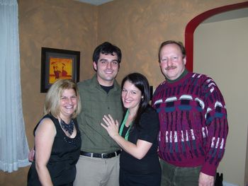 Proud Mom and Dad Mary Ellen and Bill with newly-engaged Meggan and Andrew
