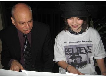 Jordan performing "Take Five" with Adam Millman at the Believe CD fund-raising party
