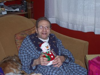 Joe, Sr. with musical Frosty the snowman

