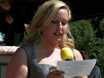 Meggan's sweet sister Carly reads a poem
