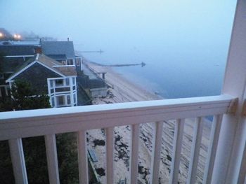 View from the deck outside our 4th floor Surfside Hotel room, overlooking Provincetown Bay (upon arrival)
