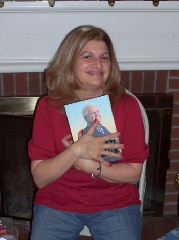 My sister-in-law MaryEllen with her Ted Kennedy book
