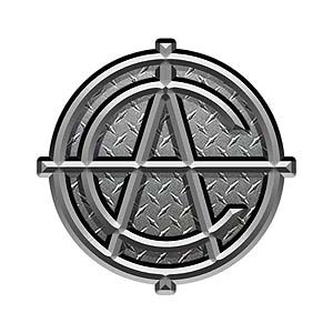 Alien symbol clean steel

