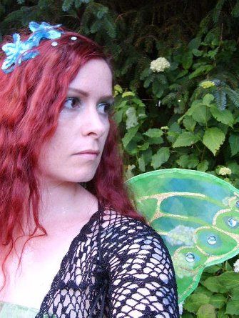 Faery-Beck. A self-portrait taken at the 3 Wishes Faery Festival in Cornwall, U.K., 2007.
