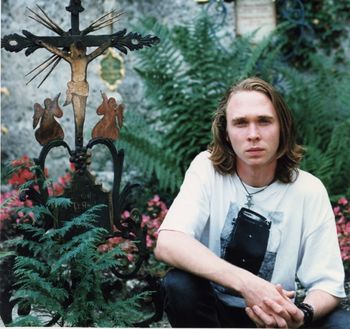 Jim - Salzburg 1992.  Proud wearer of Kyuss T-shirt from Josh, Brant and Scott. Photo: Claudia Arietta
