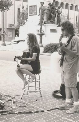 On the streets of Downtown Allentown with Nick Franclik on bass
