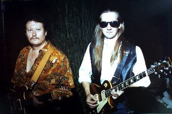 Mark Campbell / Roy Fletcher 1993 ,lead guitar duo . Photo: Carl Beghtol
