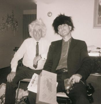 Grandpa Todd Cantelon and dad Bill, trying out new hair (late '80's)
