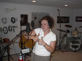Looks like Stacy's happy with the take (check out her CD and you'll find out why)
