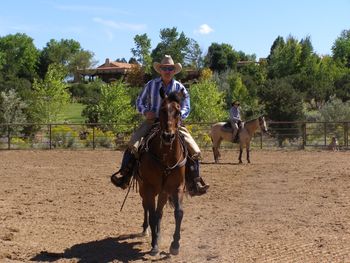 Reinin' on the Mariah Ranch Santa Fe with Gabe and Lorenzo.
