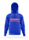 G-Man Entertainment - Royal Blue Hoodie Red/White Outline Combination 
