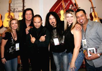 With the members of the 80's rock band Quiet Riot!!
