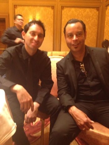Backstage with Roland Garcia..great percussionist!
