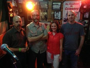 Cotton Bird at Callaghan's. Phil Proctor, Eric Onimus, Sarah Looney, Walon Smith. August 4, 2013. Photo by Nicole Penry.
