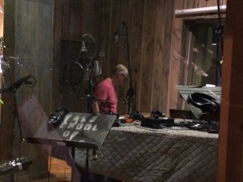 David Lang in recording booth
