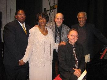 THE FOLLOWING ARE PHOTOS OF OUR TOUR OF ITALY IN OCT-NOV., 2006.-Betty Joplin & Friends. From left to right..Rick Hicks (guitar), Betty Joplin (vocals), Larry Ochiltree (drums), Terry Lower (piano) &
