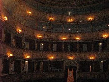 inside one of the many beautiful theaters we played--this one is the Teatro Milanollo (in Savigliano)
