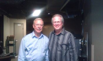Gary Burton and Ray reach at the Alys Stephens Center in Birmingham, January 25, 2013.
