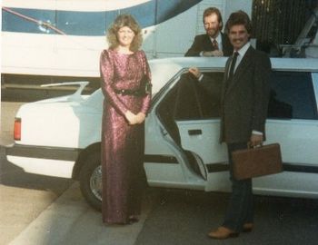 Santa Ana, CA: TBN sent a white limo for the gang.
