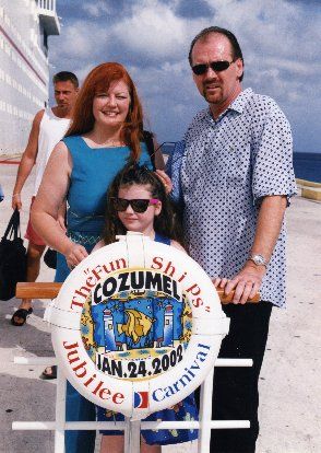The Daltons (Cheryl, Troye and Tom) in Cozumel, Mexico. Singing at sea has a lot of fringe benefits. It's FUN.
