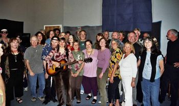 The Big Chorus sings "Not a War Song" at Jackalope Studios. (photo by Deb McMurray)
