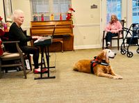 Marilynn Seits plays the piano for the residents of Givens Health Center.