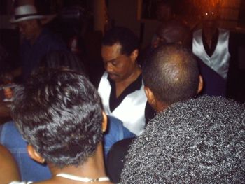 Mr. L.J. Reynolds, lead singer of the ledgendary Dramatics signing autographs after the show at Afrofest 2005, Milwaukee WI.
