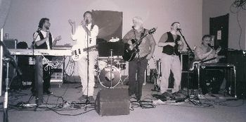 Performing with the Wright Brothers Band at dad's surprise birthday party
