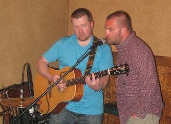 With friend Adam Hill at Barlo's Pizzeria - Friday, April 6th, 2012
