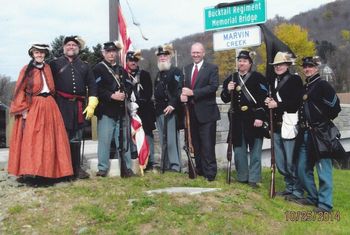 In October of 2014, the new bridge over Marvin Creek in Smethport, PA was named  the Bucktail Regiment Memorial Bridge
