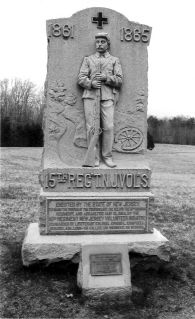 The 149th made three unsuccessful attacks on Laurel Hill near Spotsylvania Court House. Pictured above is the 5th New Jersey Regiment's monument that stands as a grim reminder of the sacrifice made by
