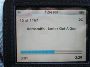It's our roadtrip to Hastings and Aerosmith's on the iPod
