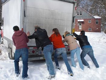 when we decided, "Heck! We can EASILY push a Uhaul with 2,000 lbs of gear through mud and snow!".

