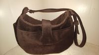 Sling/Purse - Brown Bonded Velvet Exterior with Brown Sherpa Interior