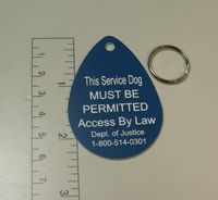 Plastic Service Dog Tag